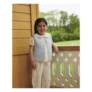 Copenhagen Colors - Sleeveless Quilted Organic Cotton Jacket | Light Blue