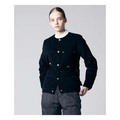 Taion - Velvet Round Neck Jacket | Black