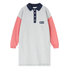 Cos I Said So - Organic Cotton Polo Dress | Gray