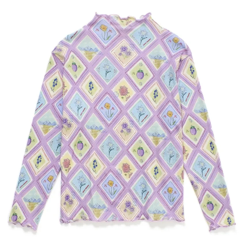 Maison Mangostan - Volants Timbres T-shirt | Lilac