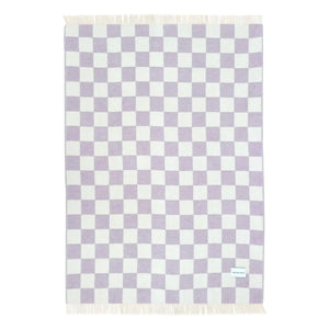 Maison Deux - Damier Wool Blanket | Lilac