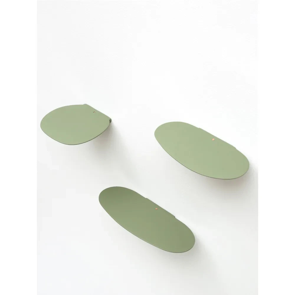 Moustache - Isola Ceramic Shelf, Studio Brichetziegler - 3-piece Set | Olive Green