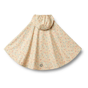 Wheat - Drop Flower Waterproof Cape Made from Recycled Fibers | Apricot