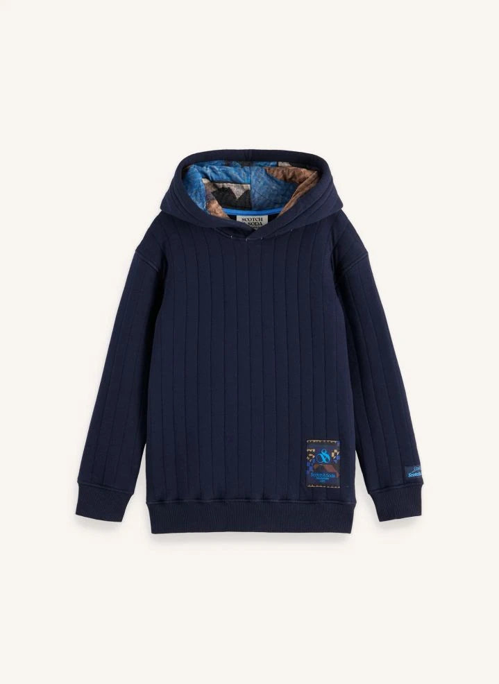 Scotch & Soda - Patchwork Quilted Sweatshirt | Navy