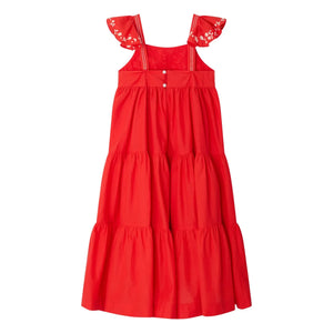 Bonpoint - Cora Organic Cotton Dress | Rouge Coquelicot
