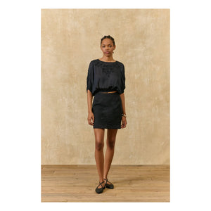 Louise Misha - Chayana Cotton Blouse | Black