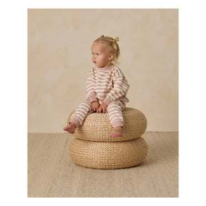 Quincy Mae - Organic Cotton Striped Sweatshirt | Pink