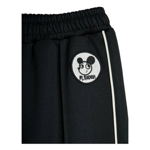 Mini Rodini - Recycled Fiber Fleece Jogging Bottoms | Black