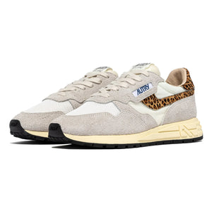 Autry - Reelwind Low Suede and Nylon Leopard Sneakers | Beige