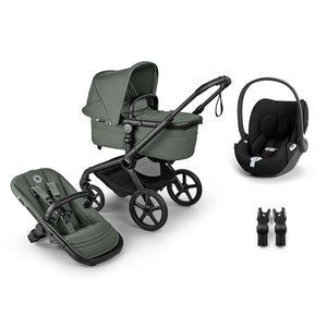 Bugaboo Fox 5 Renew + Cloud T Travel System-Travel Systems-Forest Green-No Base | Natural Baby Shower