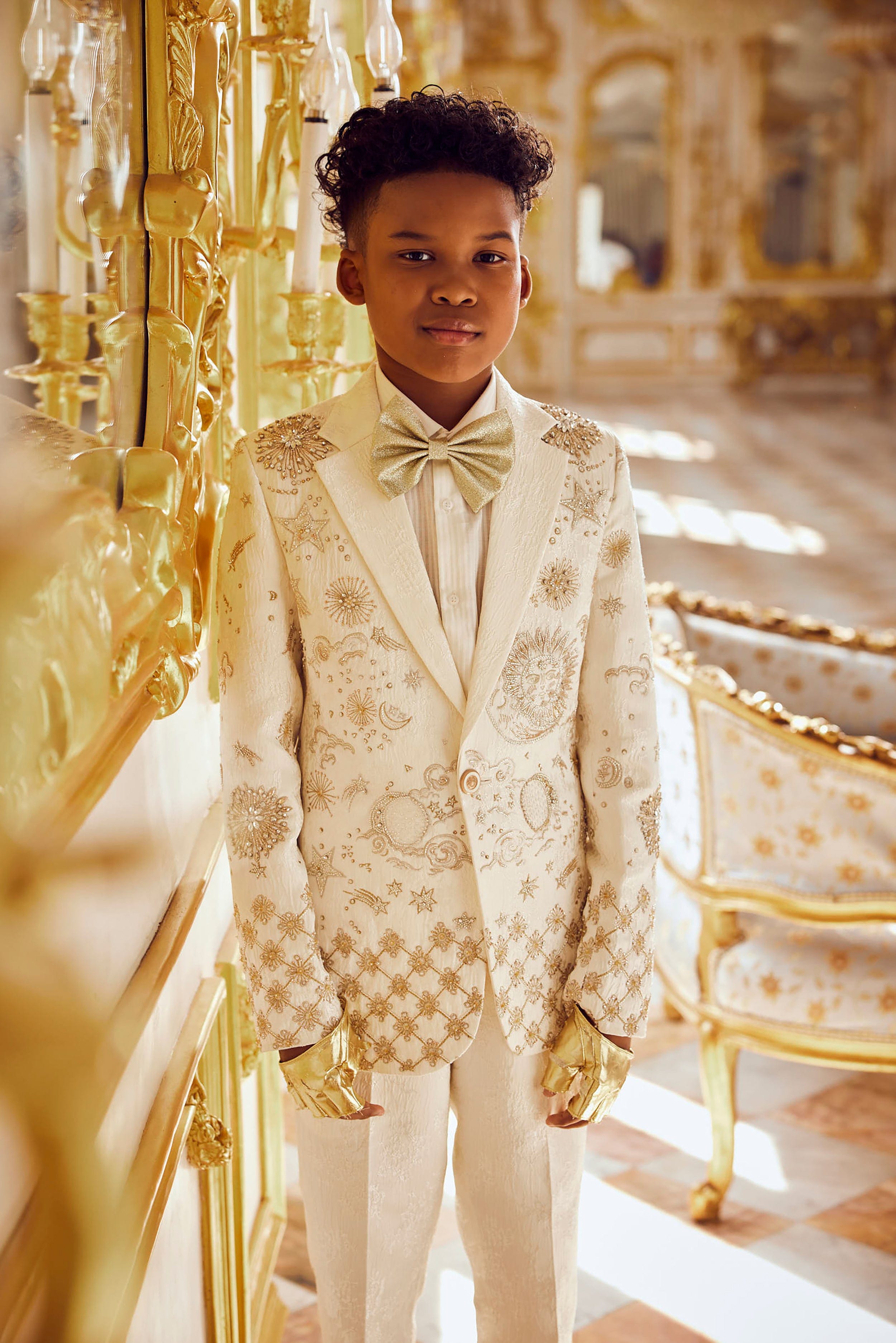 Maison Ava Boys Nash Suit in Ivory