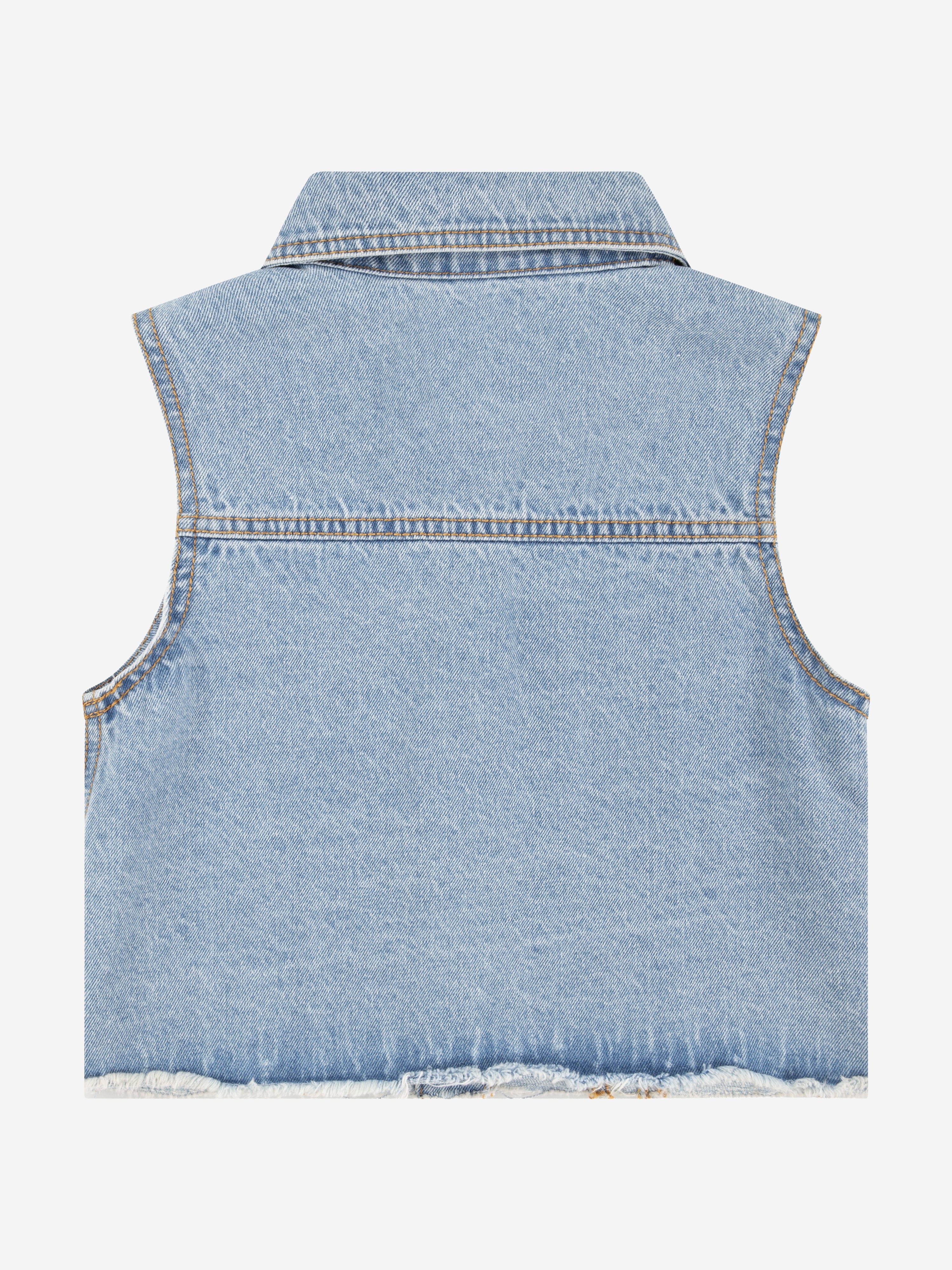 Levi's Girls Embroidered Gilet in Blue