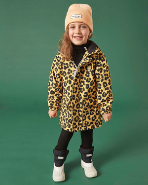 Roarsome Kids Dash The Leopard Raincoat in Yellow
