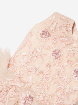 Maison Ava Girls Coralie Dress in Blush