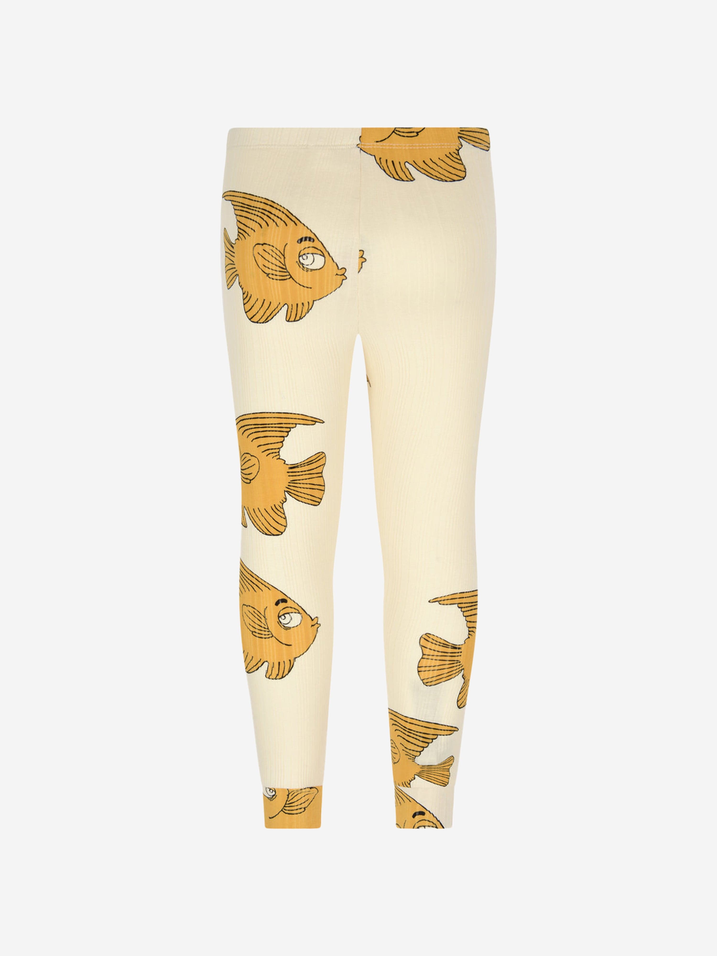 Mini Rodini Mini Rodini Kids Cotton Fish Print Leggings