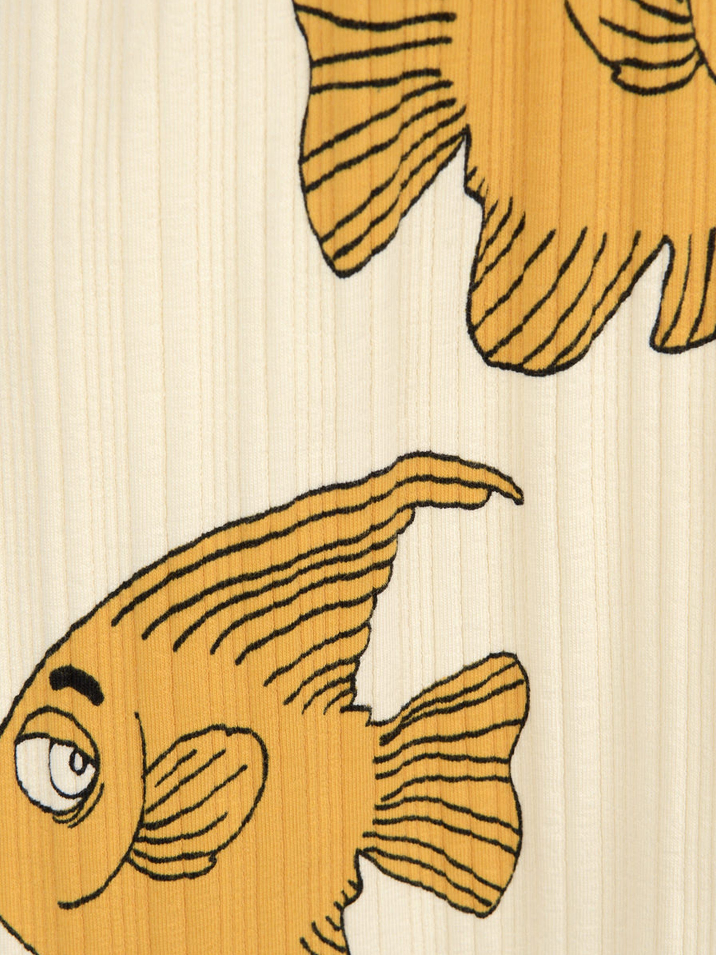 Mini Rodini Mini Rodini Girls Cotton Fish Print Dress