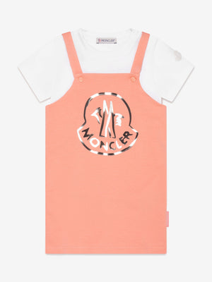 Moncler Enfant Baby Girls T-Shirt And Dress Set in Peach