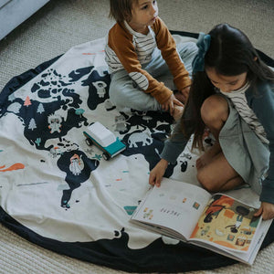 Play & Go Toy Storage Bag - World Map-Storage- | Natural Baby Shower