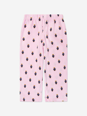 Ralph Lauren Girls Bear Pyjamas Set in Pink