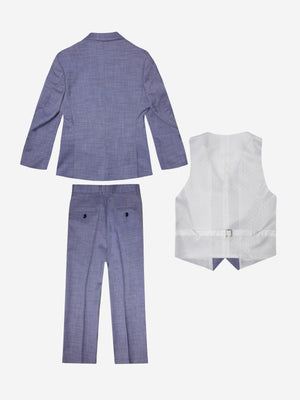 Romano Boys 3 Piece Suit in Blue