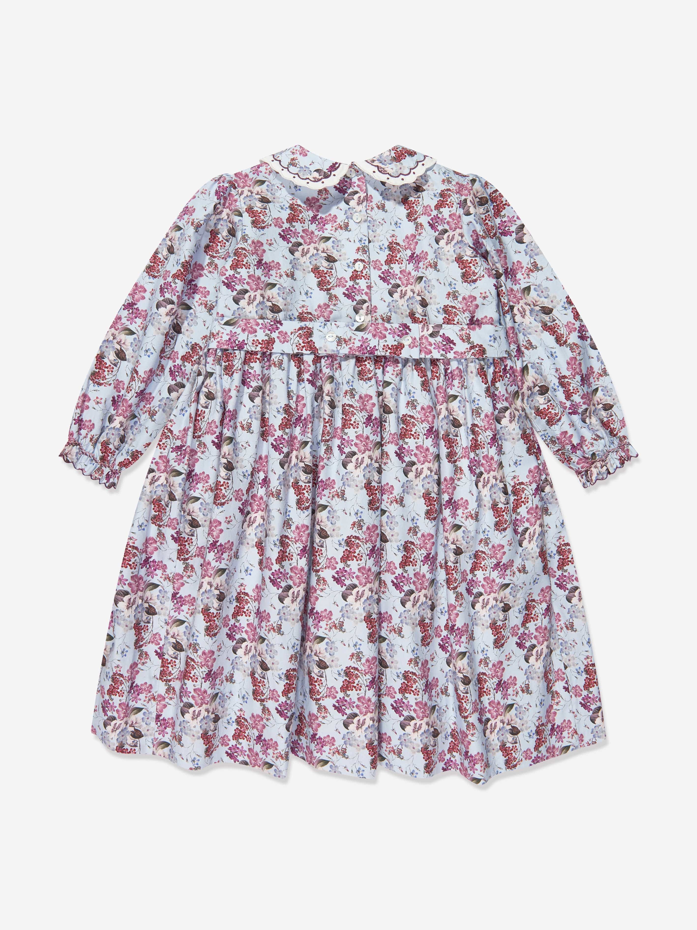 Sarah Louise Girls Floral Print Dress in Multicolour
