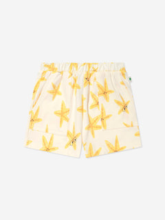 The Bonnie Mob Boys Coley Starfish Short in Ivory