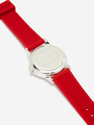 Tommy Hilfiger Boys Logo Strap watch in Red (34mm)