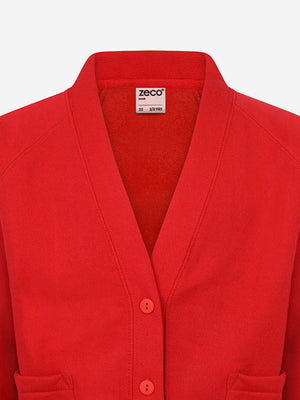 Zeco Kids School Sweatshirt Cardigan in Red