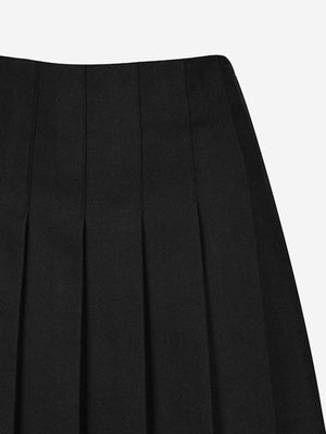 Zeco Girls School Senior Stitch Down Pleat Eco Skirt in Black
