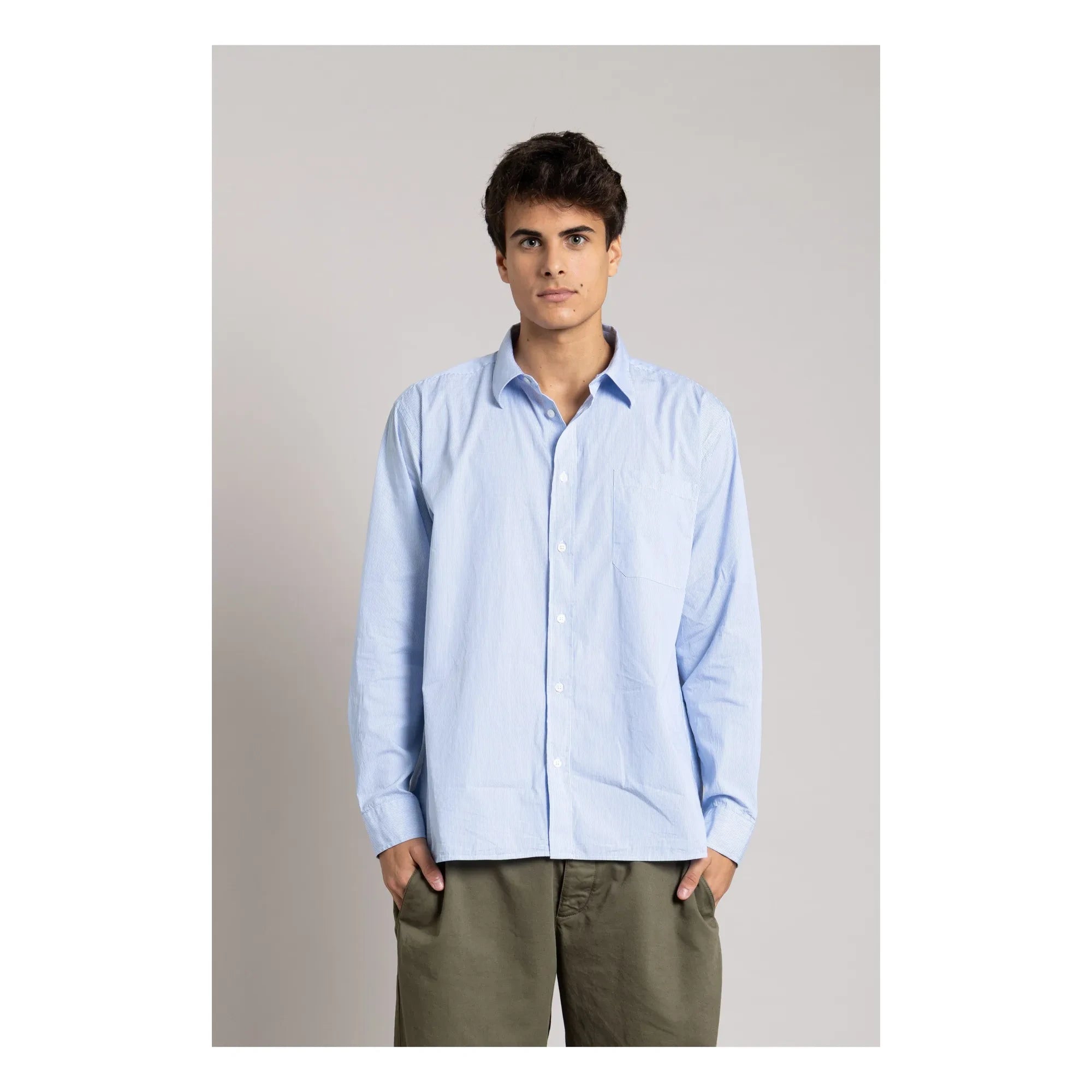 Smallable Man - Zola Striped Shirt | Light Blue