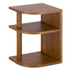 The Socialite Family - Opera Side Table with Iroko Veneer - Left Version | Iroko