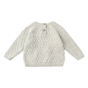 Quincy Mae - Chiné Recycled Fiber Sweater | Light Blue