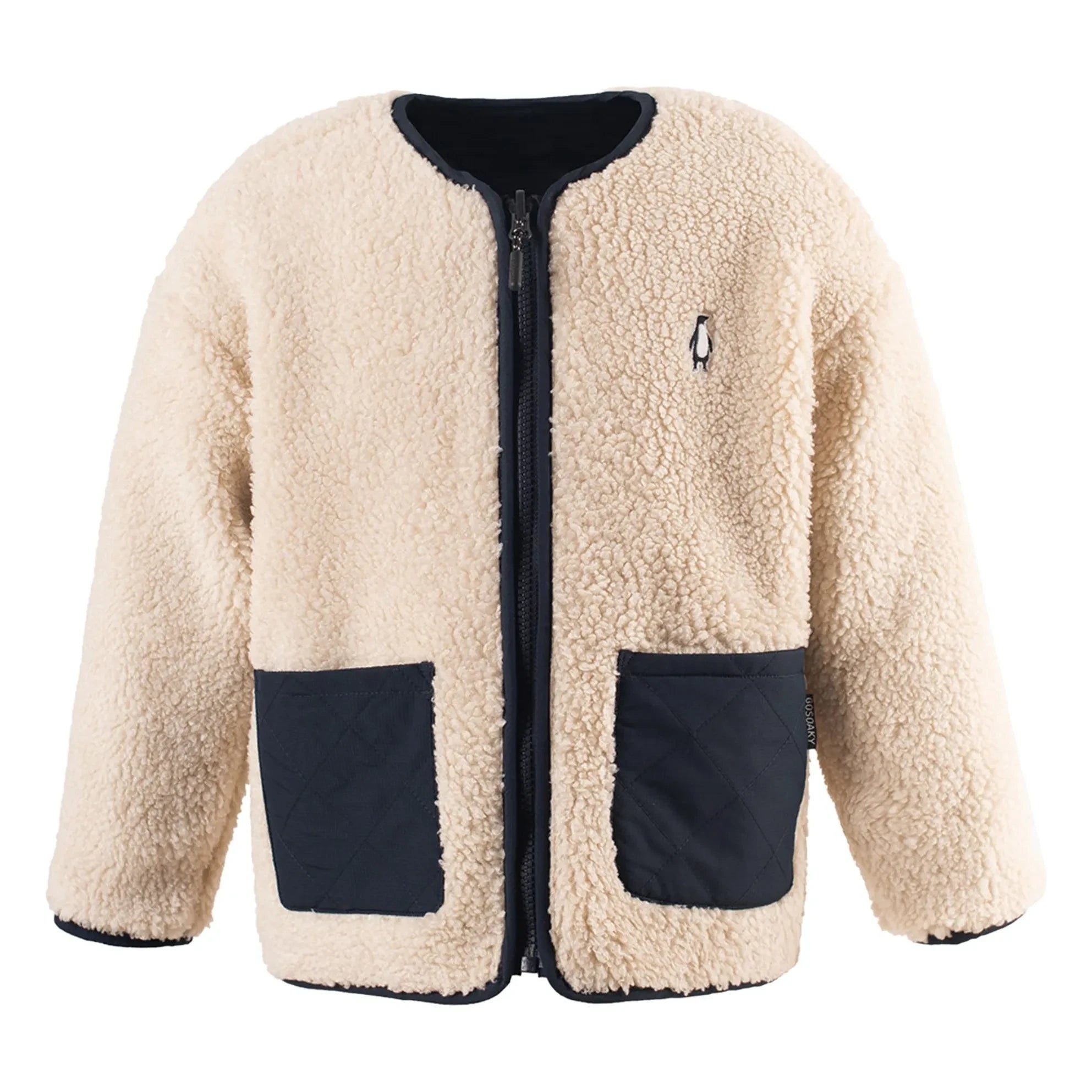 Gosoaky - Sleeping Lion Reversible Sherpa Jacket | Beige