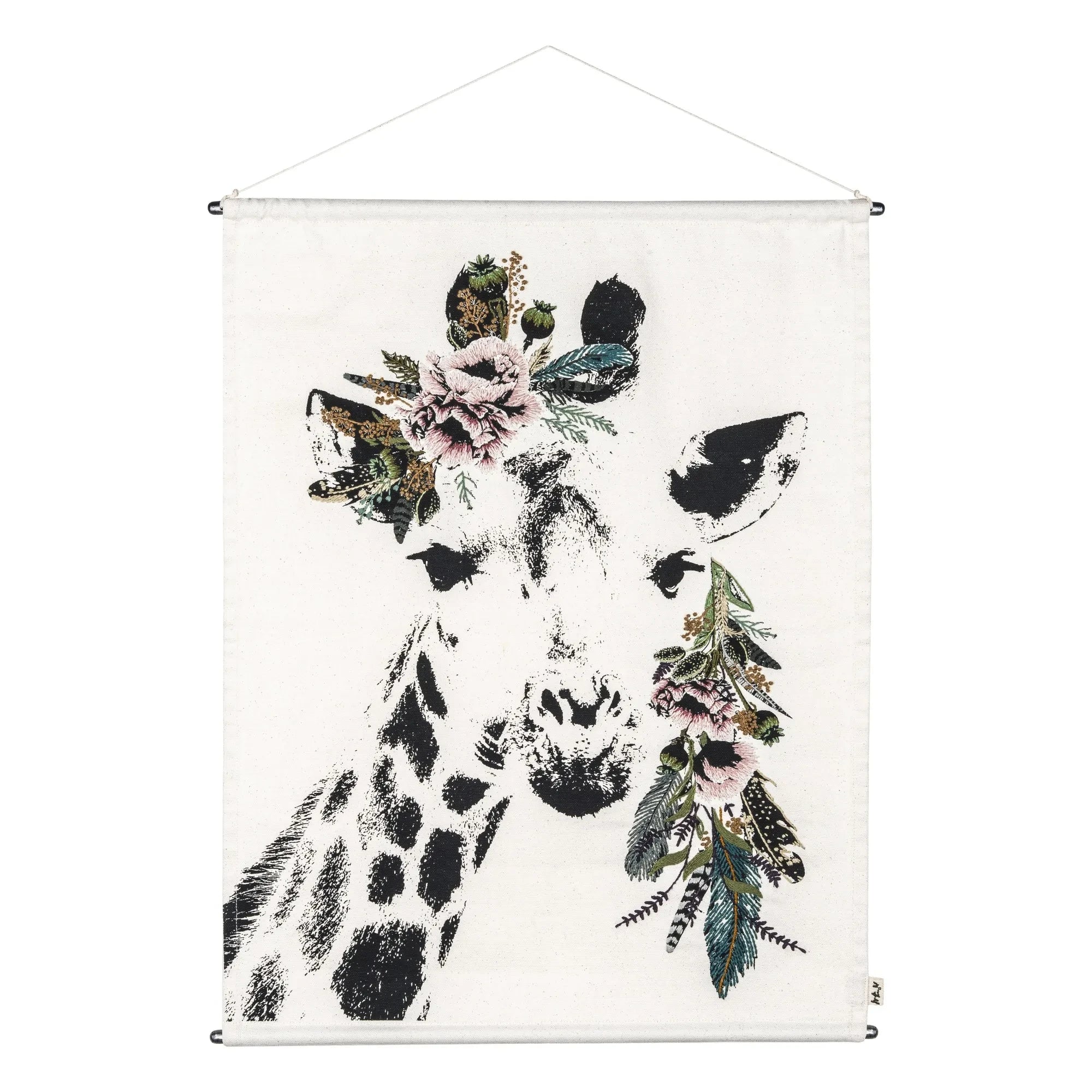 Numero 74 - Giraffe Embroidered Poster