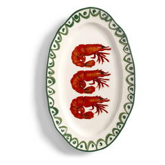 &Klevering - Porcelain Plate Siren Shrimp | Green