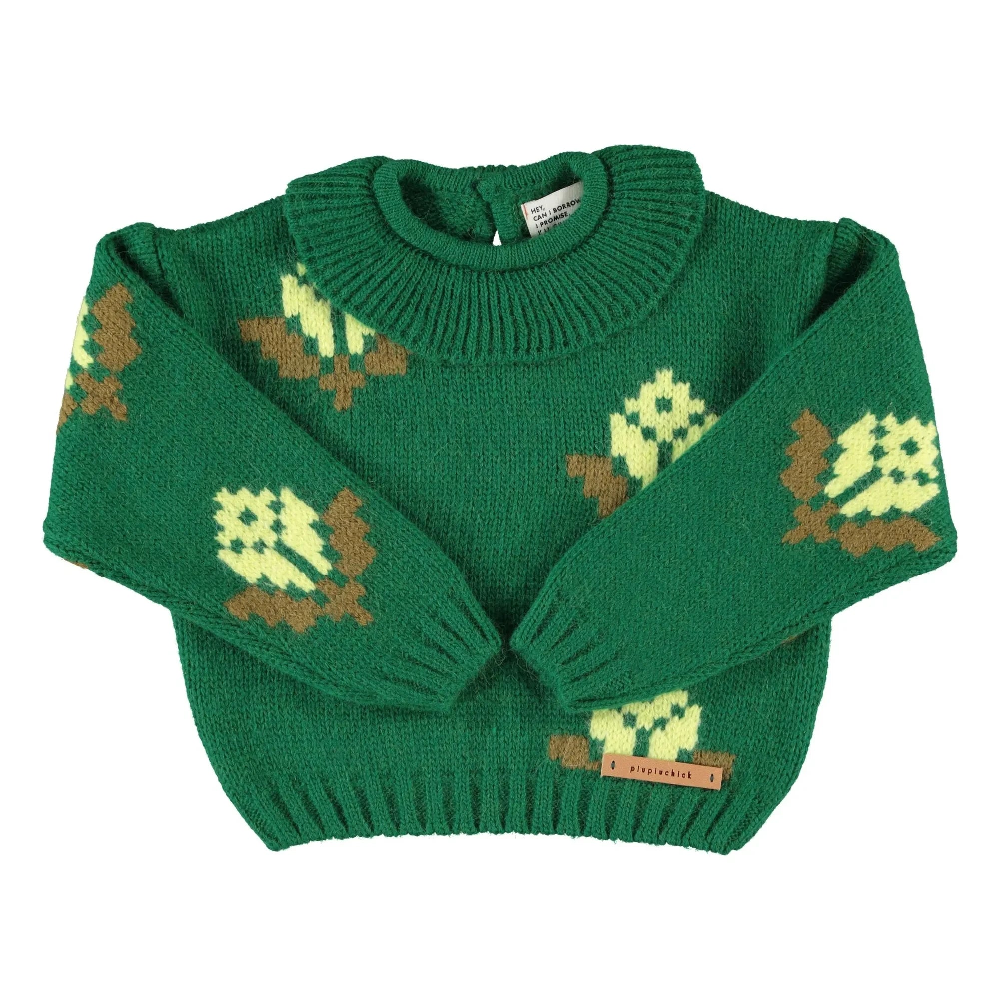 Piupiuchick - Floral Sweater | Green