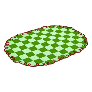 Bitossi - Dama Verde Checkered American Placemats - Set of 2 | Green