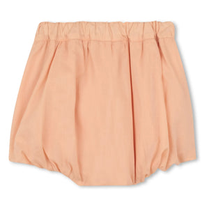 Chloé - Organik pamuk bluz ve bloomer seti | Toz pembe