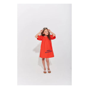 Wynken - Puffy Flat Dress | Red
