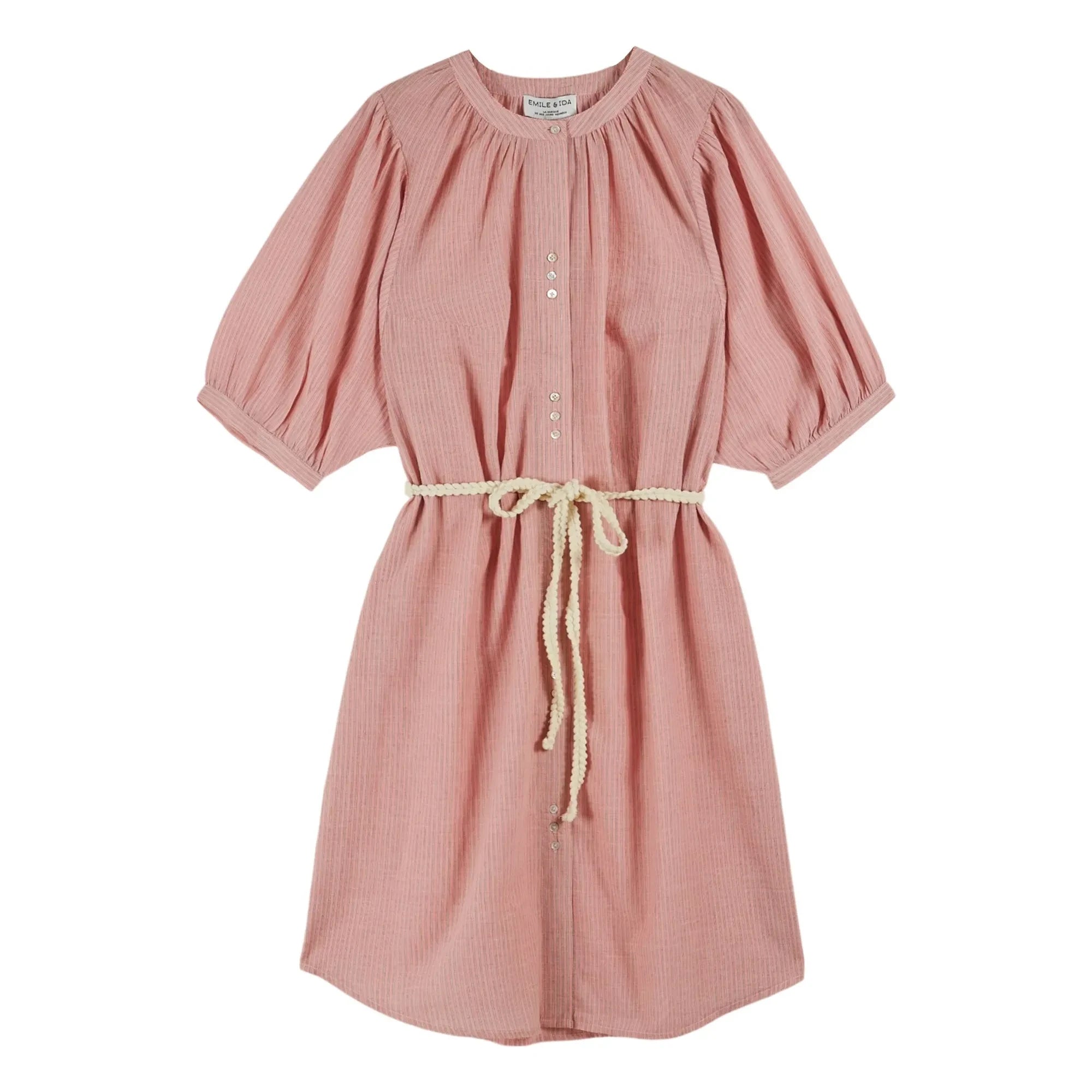 Emile et Ida - Pink Kadhi Cotton Dress
