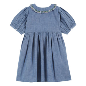 Emile et Ida - Mavi Chambray Smock Elbise