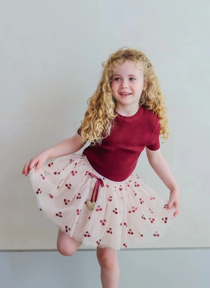 Mimi & Lula - Tutu Cerises Kadife | Bej
