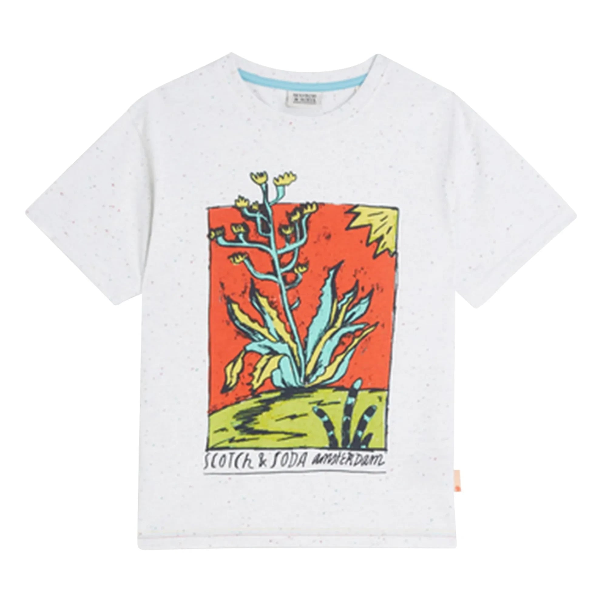 Scotch & Soda - Tişört Artwork Neps | Beyaz