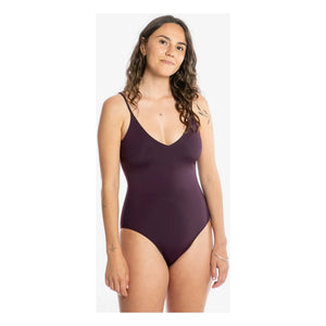 Matona - 1-Piece V-Neck Jersey Made from Recycled Fibers | Eggplant