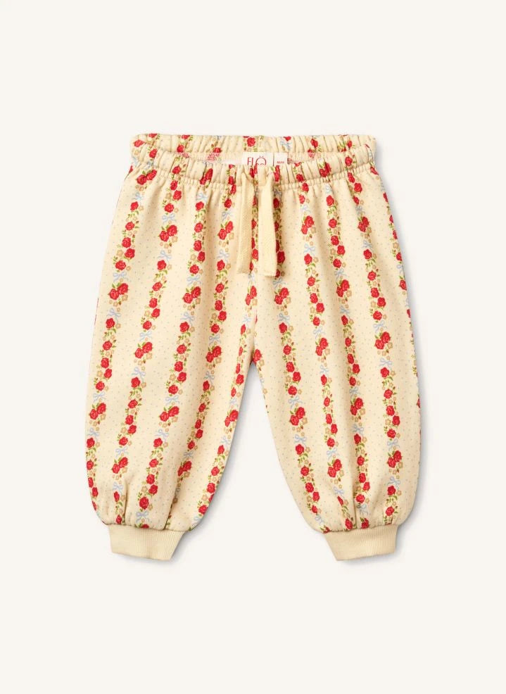 Flöss - Sia Floral Print Jogger Pants | Beige