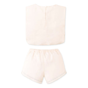 Gingersnaps - Sharpay Linen Top & Shorts Set | Ecru