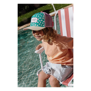 Hello Hossy - Trucker Garden Joy Curved Visor Hat Recycled Fibers | Green