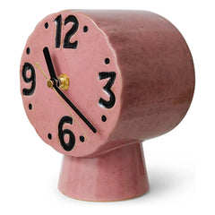 HKliving - Retro ceramic clock | Pink