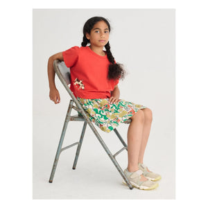 Bobo Choses - Organic Cotton Floral Pattern Skirt | White