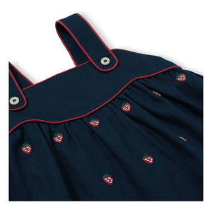 Goldie + Ace - Strawberry Ruffle Dress | Navy Blue